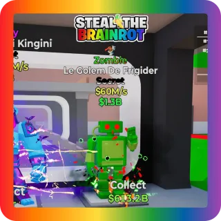 Fortnite Steal The Brainrot Zombie Le Golem De Frigider Secret 60M/s