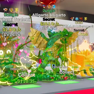 JUNGLE ALLIGARTO ALLIGARTO 10.1QI/S LVL 211 3 TRAITS FORTNITE STEAL THE BRAINROT