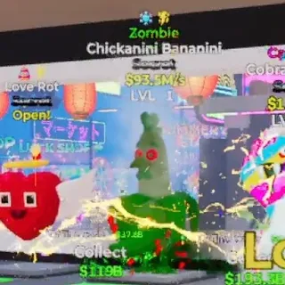 ZOMBIE CHICKANINI BANANINI 93.5M/s STEAL THE BRAINROT FORTNITE