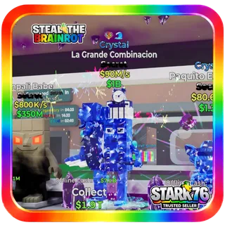 Crystal La Grande Combinacion 2 Traits 90M/s Fortnite Steal The Brainrot