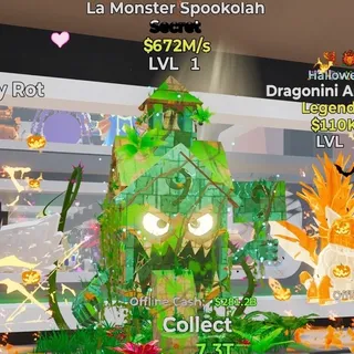 JUNGLE LA MONSTER SPOOKOLAH 672M/s LVL 1 FORTNITE STEAL THE BRAINROT