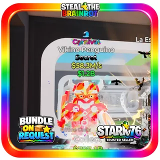 Carnival Vikino Penguino 58.3M/s Fortnite Steal The Brainrot