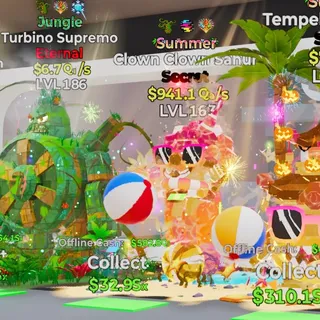 SUMMER CLOWN CLOWN SAHUR 941.1QA/S LVL 167 FORTNITE STEAL THE BRAINROT