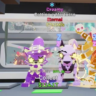 DREAMY GATTINO E MORTOSSO 792M/s LVL 1 FORTNITE STEAL THE BRAINROT