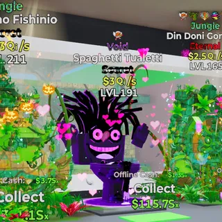 VOID SPAGHETTI TUALETTI 3QI/S LVL 191 1 TRAIT FORTNITE STEAL THE BRAINROT