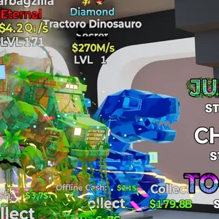 DIAMOND TRACTORO DINOSAURO 270M/S LVL 1 FORTNITE STEAL THE BRAINROT
