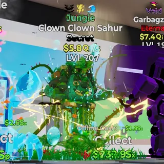 JUNGLE CLOWN CLOWN SAHUR 5.8QI/S LVL 207 FORTNITE STEAL THE BRAINROT