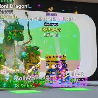 RAVE LOS CHIMPANZINI PRINCIPINI 574M/S LVL 1 FORTNITE STEAL THE BRAINROT