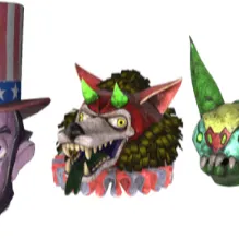 Glowing Blue Devil Mask