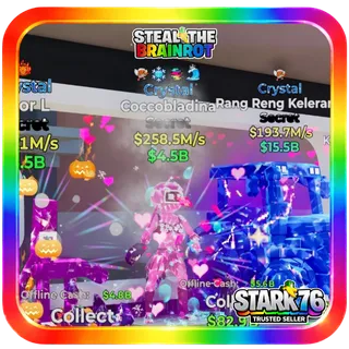 Crystal Coccobladina 258.5M/s Fortnite Steal The Brainrot