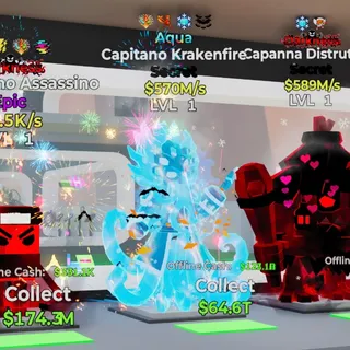 AQUA CAPITANO KRAKENFIRE 570M/S LVL 1 4 TRAITS FORTNITE STEAL THE BRAINROT