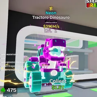 NEON TRACTORO DINOSAURO 396M/S LVL 1 FORTNITE STEAL THE BRAINROT