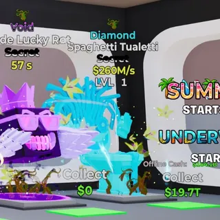 Diamond Spaghetti Tualetti 1 Trait 260M/s Steal the Brainrot Fortnite