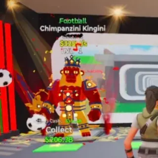 FOOTBALL CHIMPANZINI KINGINI 325M/s STEAL THE BRAINROT FORTNITE