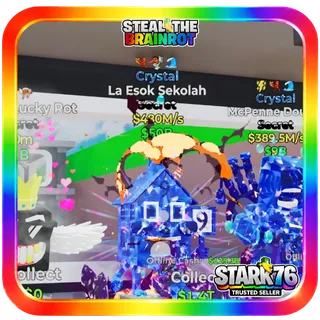 Crystal La Esok Sekolah 480M/s Fortnite Steal The Brainrot