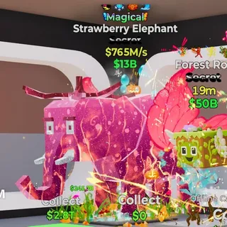 Magical Strawberry Elephant 765M/s Fortnite Steal The Brainrot 4 traits