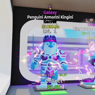 Galaxy Penguini Armorini Kingini 189M/s Steal the Brainrot Fortnite