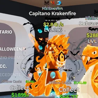 HALLOWEEN CAPITANO KRAKENFIRE 2.8Qi/s LVL 186 FORTNITE STEAL THE BRAINROT