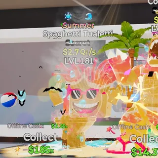 Summer Spaghetti Tualetti 3 Trait 2.7Qi/s Steal the Brainrot Fortnite