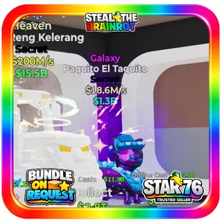 Galaxy Paquito El Taquito 18.6M/s Steal The Brainrot Fortnite