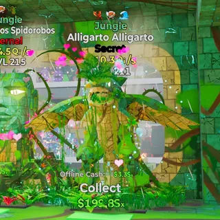 JUNGLE ALLIGARTO ALLIGARTO 10.3QI/S LVL 211 3 TRAITS FORTNITE STEAL THE BRAINROT