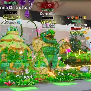 JUNGLE CORNZILLA 9.7QI/S LVL 211 FORTNITE STEAL THE BRAINROT