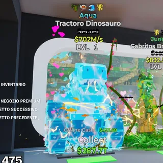 AQUA TRACTORO DINOSAURO 702M/S LVL 1 FORTNITE STEAL THE BRAINROT