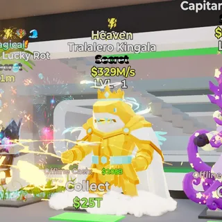Heaven Tralalero Kingala 1 Trait 329M/s Steal the Brainrot Fortnite