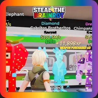 Fortnite Steal The Brainrot Diamond Cabritos Brotheritos Secret 202.5M/s