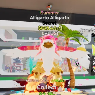 Summer Alligarto Alligarto 1 Trait 669.4Qa/s Fortnite Steal the Brainrot