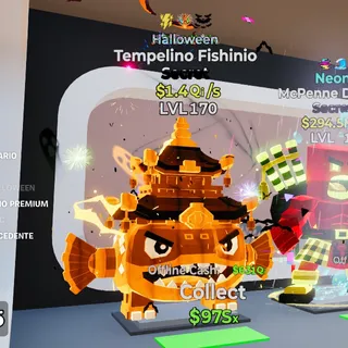 HALLOWEEN TEMPELINO FISHINIO 1.4Qi/s LVL 170 FORTNITE STEAL THE BRAINROT