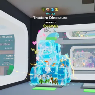 AQUA TRACTORO DINOSAURO 702M/S LVL 1 FORTNITE STEAL THE BRAINROT