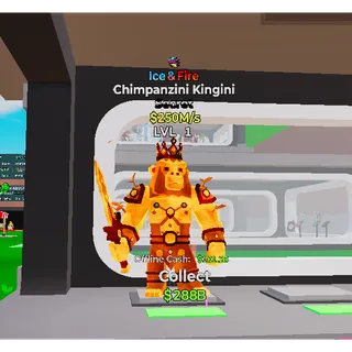 ICE & FIRE CHIMPANZINI KINGINI 1 TRAIT STEAL THE BRAINROT FORTNITE