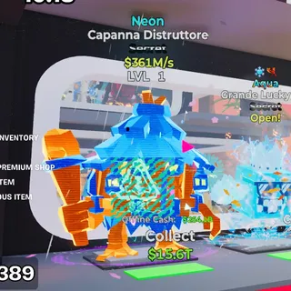 Neon Capanna Distruttore 361M/s Steal the Brainrot Fortnite