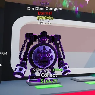 VOID DIN DONI GONGONI 780M/s LVL 1 FORTNITE STEAL THE BRAINROT