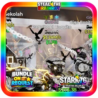 Gothic Paquito El Taquito 124M/s Fortnite Steal The Brainrot