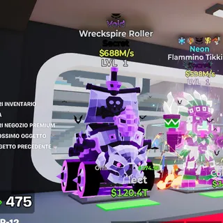 VOID WRECKSPIRE ROLLER 688M/S LVL 1 1 TRAIT FORTNITE STEAL THE BRAINROT