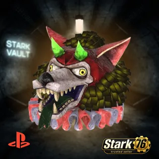 Fasnacht Glowing Blue Devil Mask