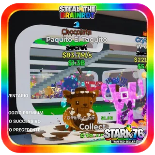 Chocolate Paquito El Taquito 83.7M/s Fortnite Steal The Brainrot