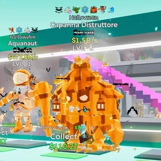 HALLOWEEN CAPANNA DISTRUTTORE 1.5B/s LVL 1 FORTNITE STEAL THE BRAINROT
