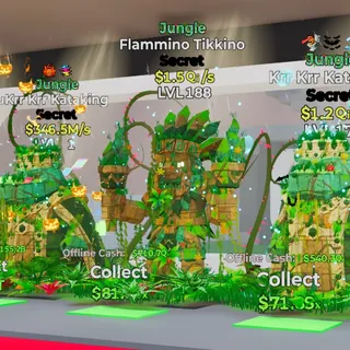 JUNGLE FLAMMINO TIKKINO 1.5QI/S LVL 188 0 TRAITS FORTNITE STEAL THE BRAINROT