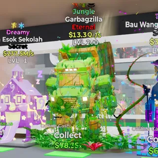 JUNGLE GARBAGZILLA 13.3QI/S LVL 200 FORTNITE STEAL THE BRAINROT