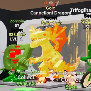 GOLD CANNELLONI DRAGONI 1 TRAIT STEAL THE BRAINROT FORTNITE