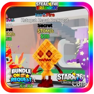Ice & Fire Ketupat Kepat Prekupat Secret Fortnite Steal The Brainrot