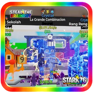 Crystal La Grande Combinacion 107M/s 3 Traits Steal The Brainrot