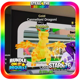Gold Cannelloni Dragoni 100M/s Fortnite Steal The Brainrot