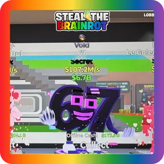 Fortnite Steal The Brainrot Void 67 Secret 107.2M/s (1 Trait)