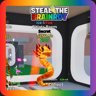 Fortnite Steal The Brainrot Ice & Fire Pitiata Baem Secret 154M/s