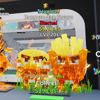 MAGICAL BURGURO DAN FRYURO 2 TRAITS 9.2Qi/s LVL 201 FORTNITE STEAL THE BRAINROT