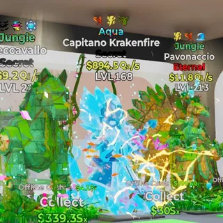 AQUA CAPITANO KRAKENFIRE 894.5QA/S LVL 168 FORTNITE STEAL THE BRAINROT